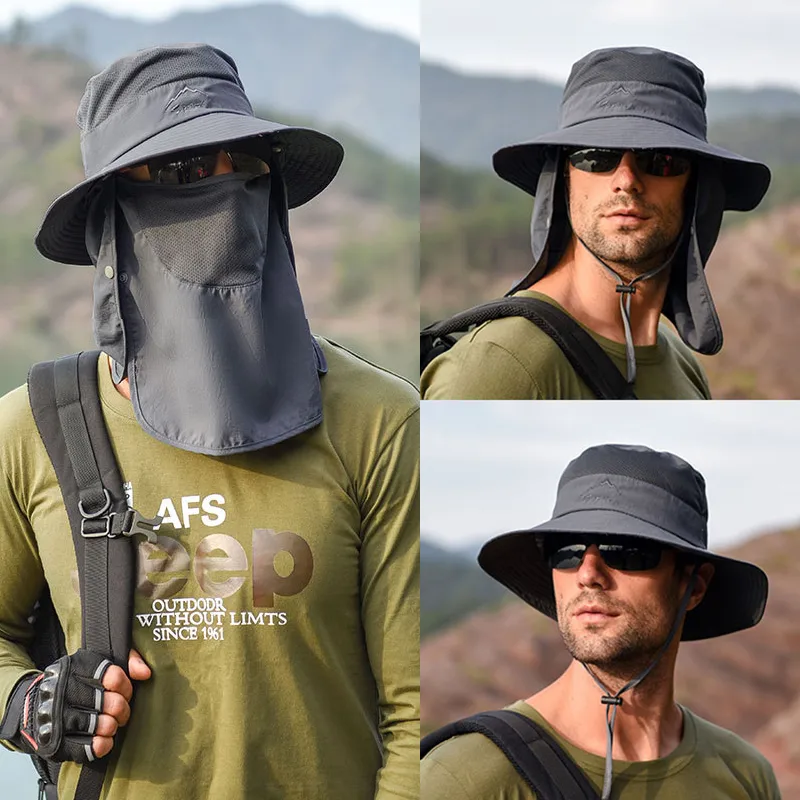 Multipurpose Outdoor Climbing Fishing Tourism Brim Sun Fisherman Hat