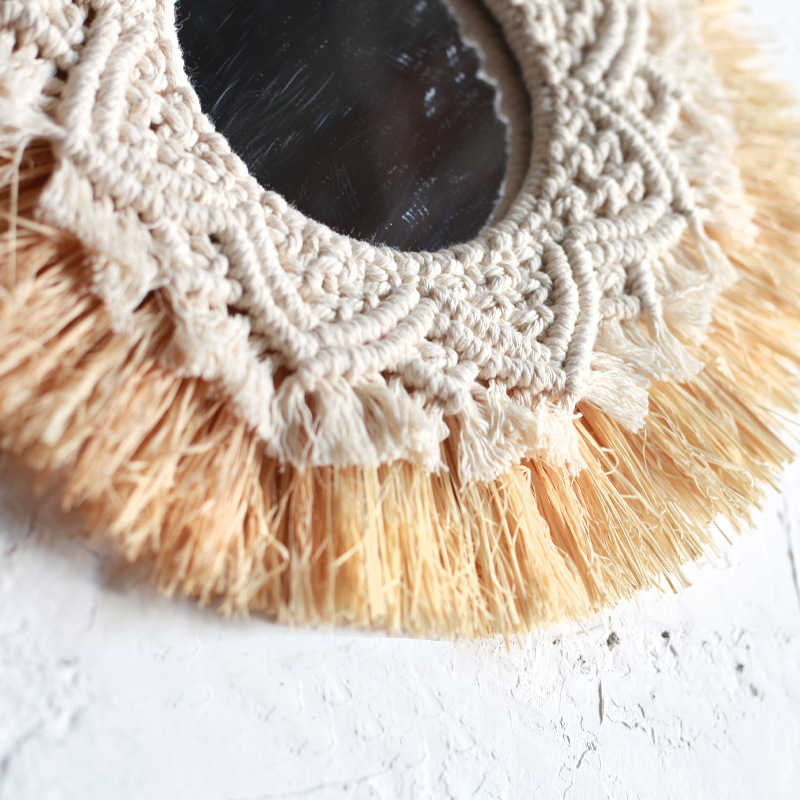 Round Woven Wall Mirror, picture 3 of 5