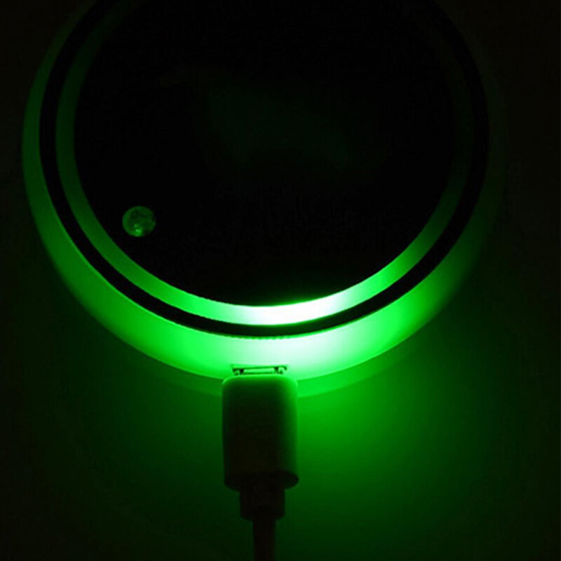 2Pcs Colorful Led Car Cup Holder Bottom Pad Mat Coaster Auto Atmosphere Lights — image 4