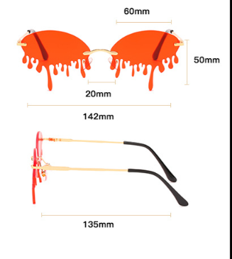 Title 1, Teardrop Jelly Color Marine Clip Sunglasses Per...