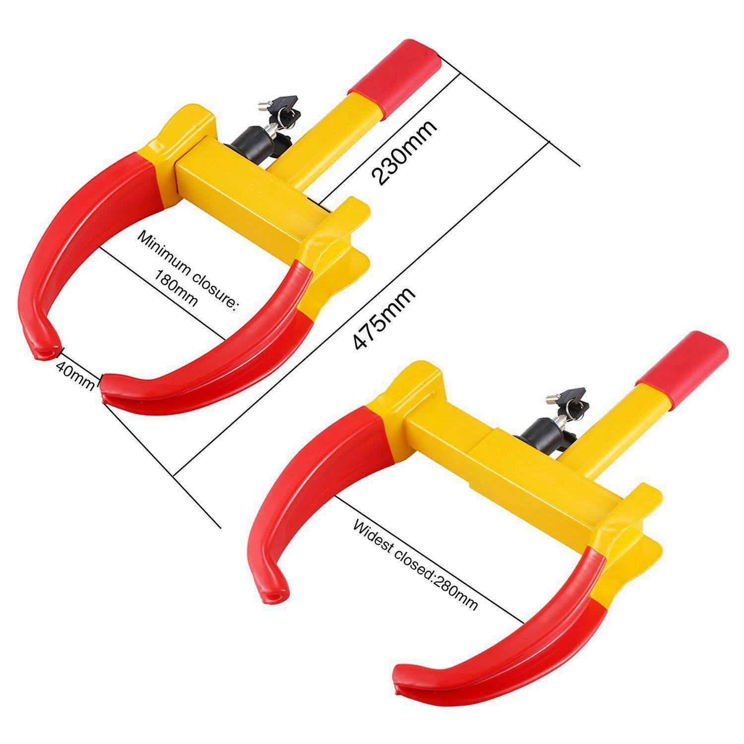 Heavy Duty Security Wheel Clamp Clamps Locks For Caravan Car Van Trailer Lock UK