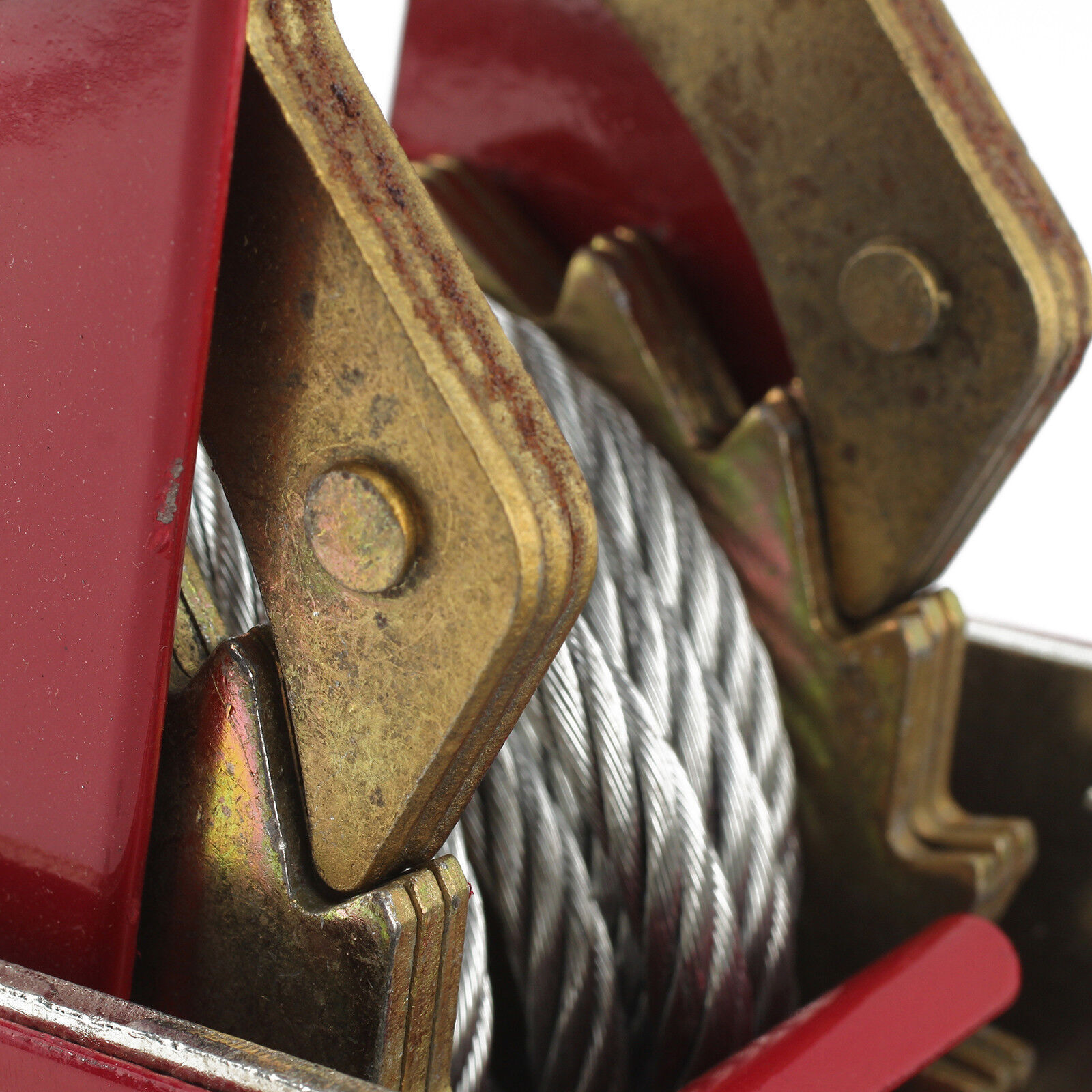 4 Ton Dual Gear Power Puller Heavy Duty 2 Hook Cable Puller Hand Winch Turfer 7