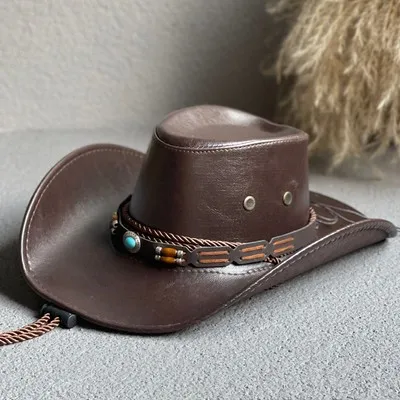Tibetan Jazz Hat Outdoor Sunscreen Denim Dark Coffee - Shop at LoveMi