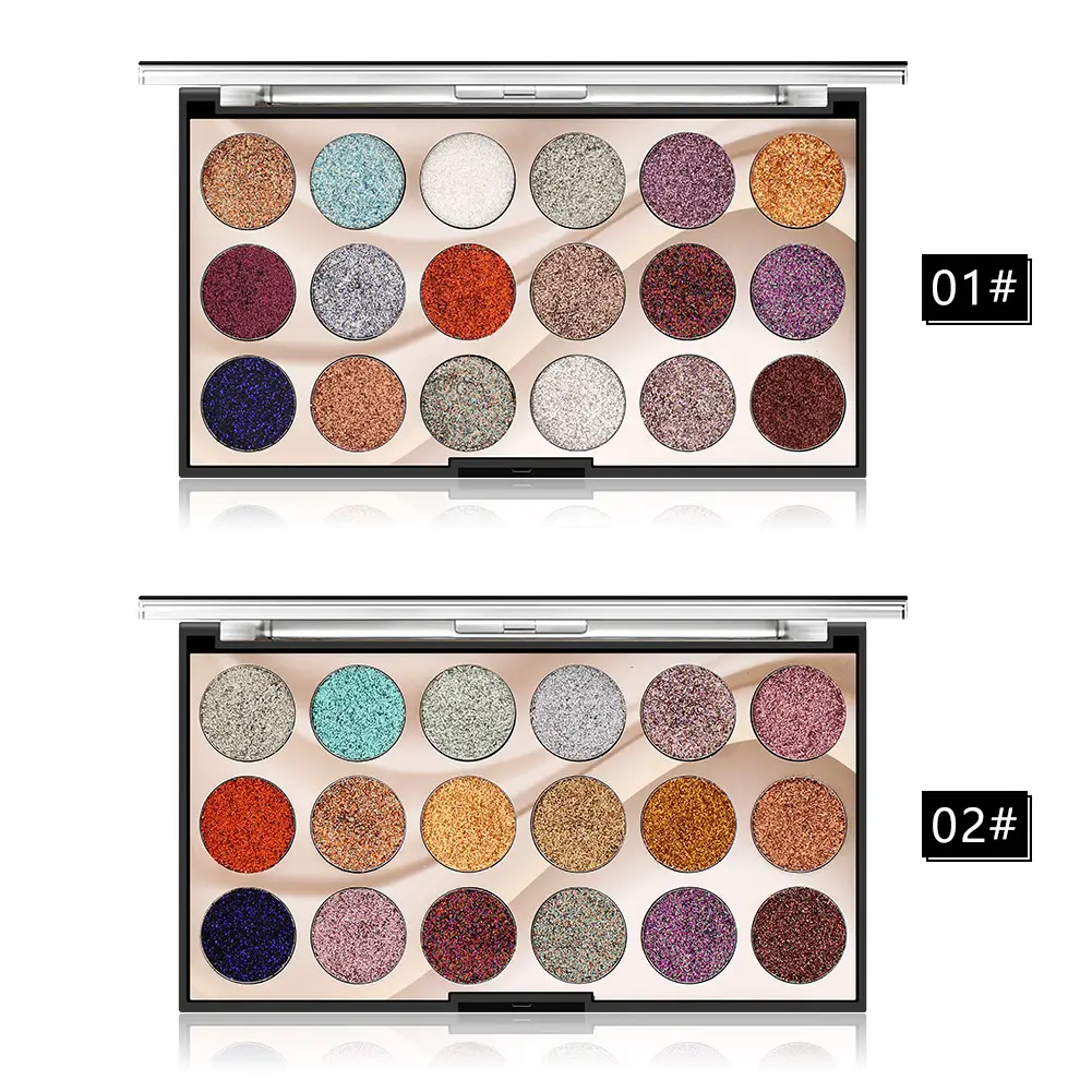 18 Color Sequins Glitter Powder Stage Eye Makeup Pearl Shadow Plate