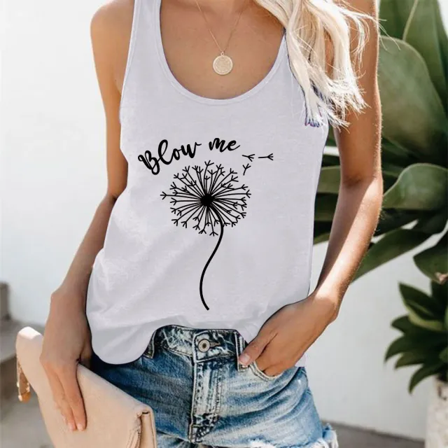 Women's Loose Round Neck Pullover Loose Vest T shirt White - Shop at LoveMi