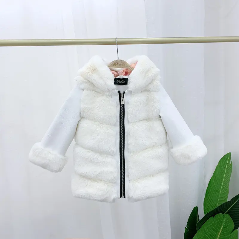 Children's Cotton Coat Rex Rabbit Hooded Faux