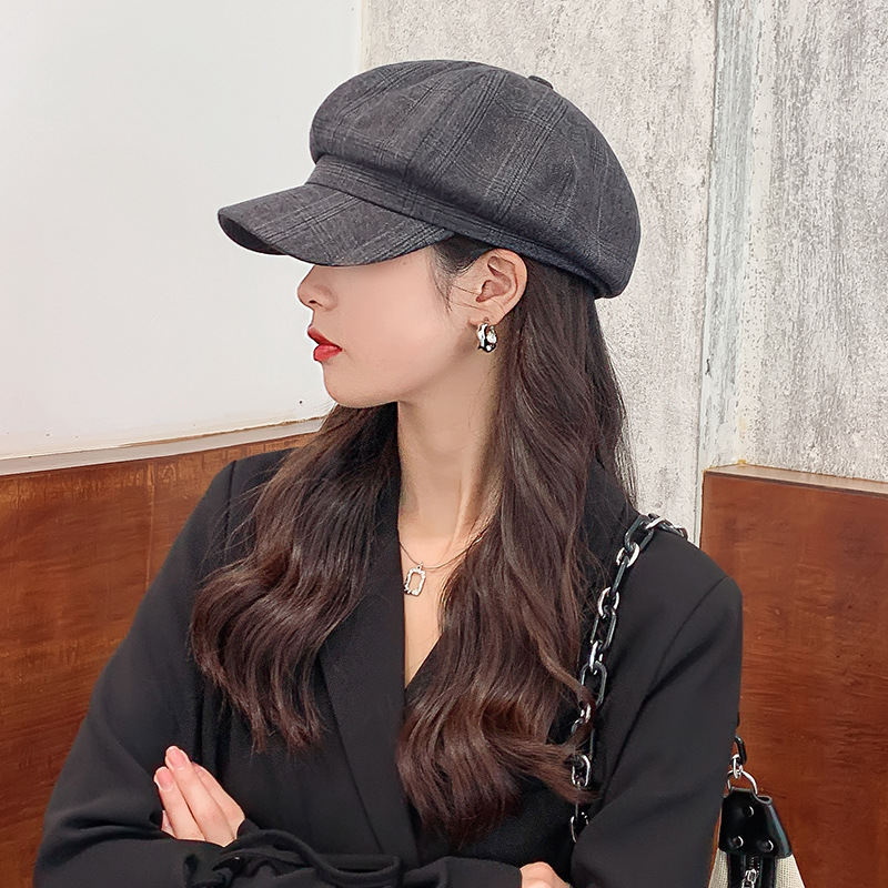 Korean Version Japanese All-match Soft Girl Retro British Octagonal Hat