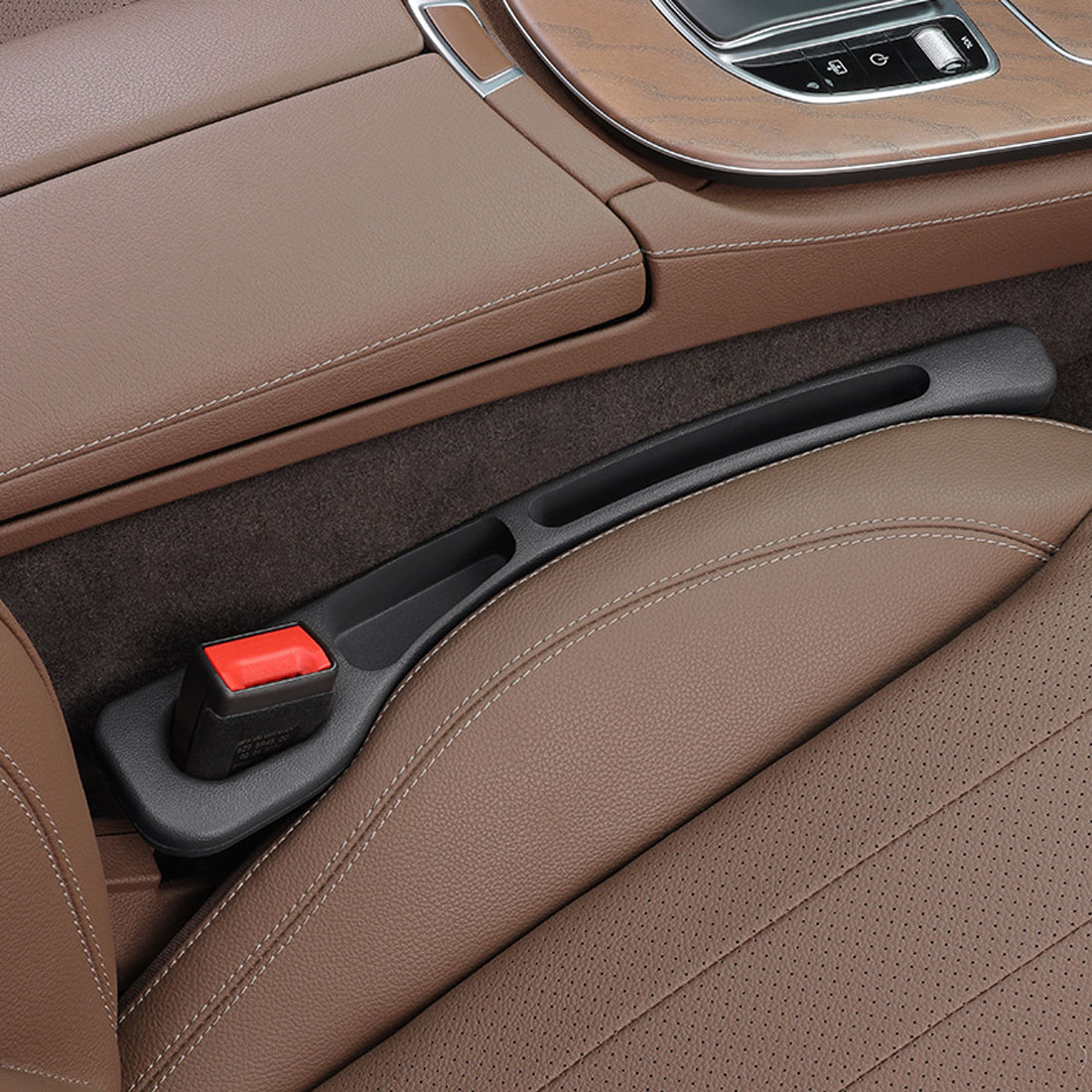 New Car Seat Gap Filler Strip, Seam Filler, Edge Sealant, Leak-proof, Anti-drop, Storage Car Interior Accessories---black
