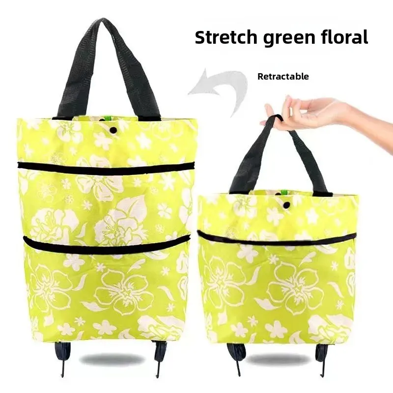 Oxford Cloth Wheeled Bag, Foldable Shopping Bag
