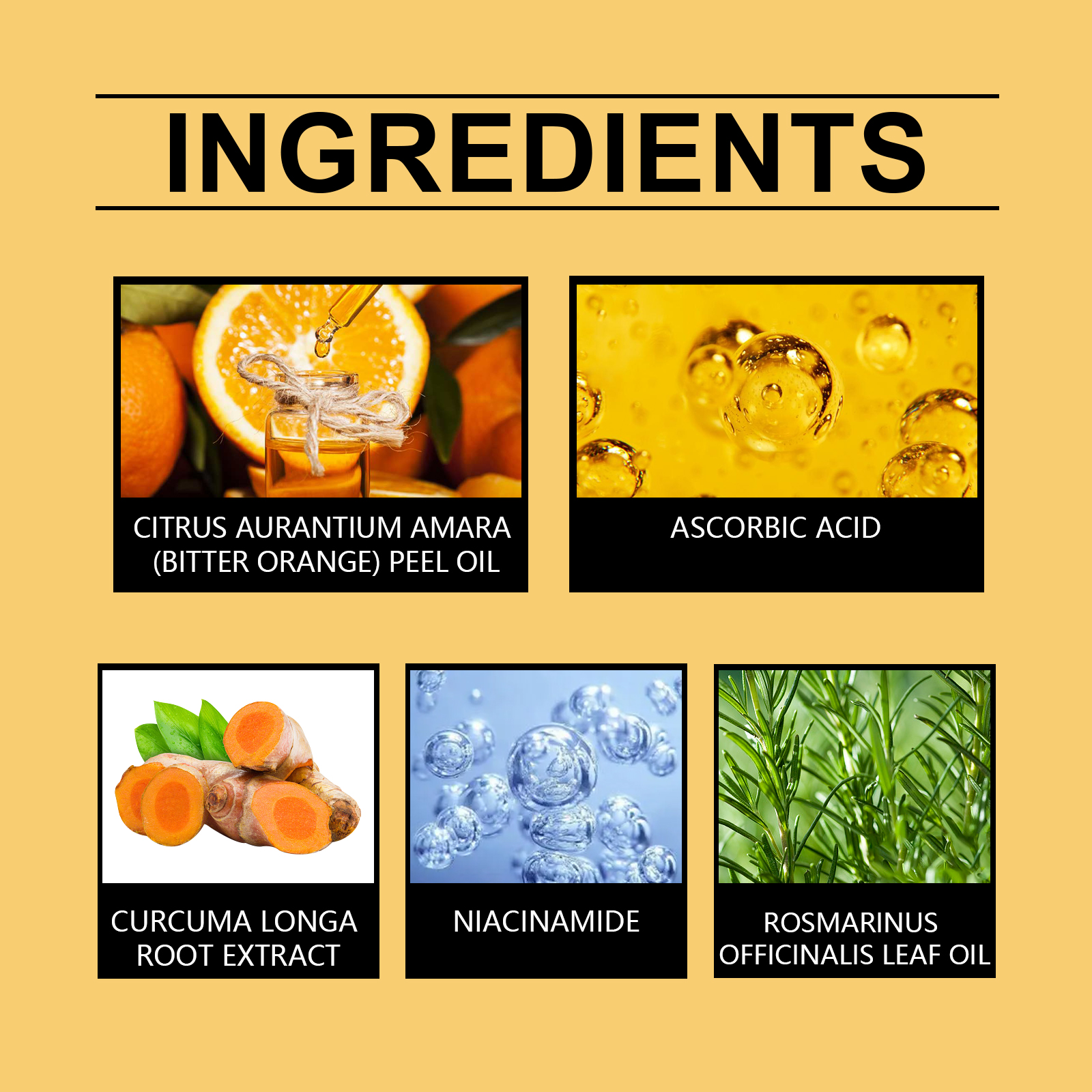Vitamin C Turmeric Face Oil With Niacinamide & Rosemary Leaf Oil, Hydrating Brightening Facial Oil For Soothing Irritated Skin, Improve Skin Texture, 30ml — foto 7
