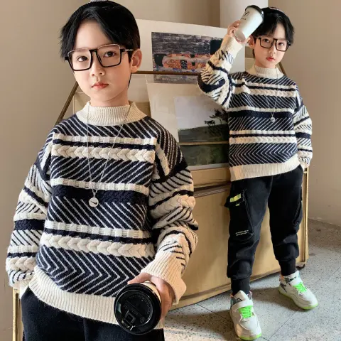 New Style Western Sweater for Boys Hedging Winter Clothes