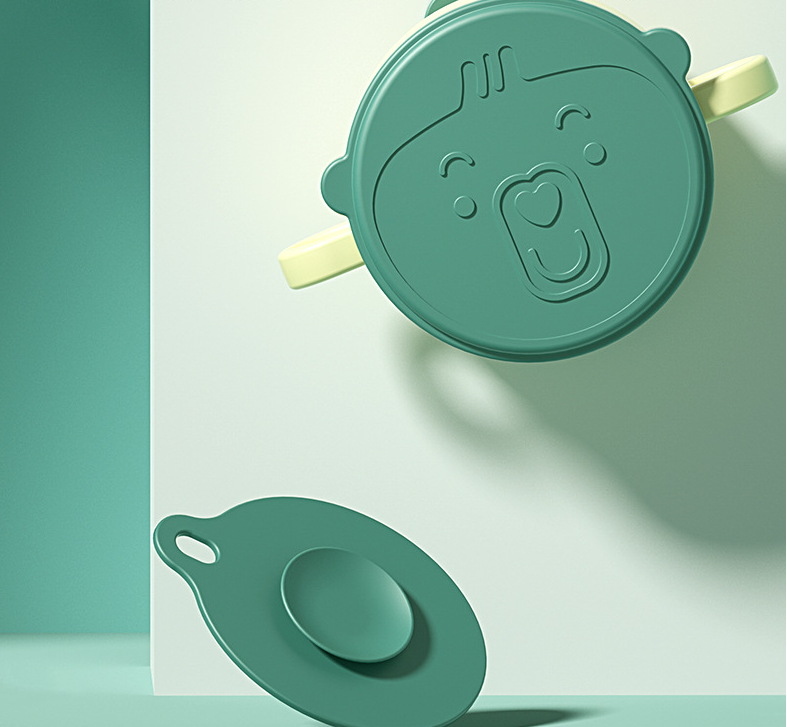 5a22cca8 2fba 427e b38b caea22abd98a - Stainless Steel Cartoon Baby Side Food Bowl Double Ear Soup