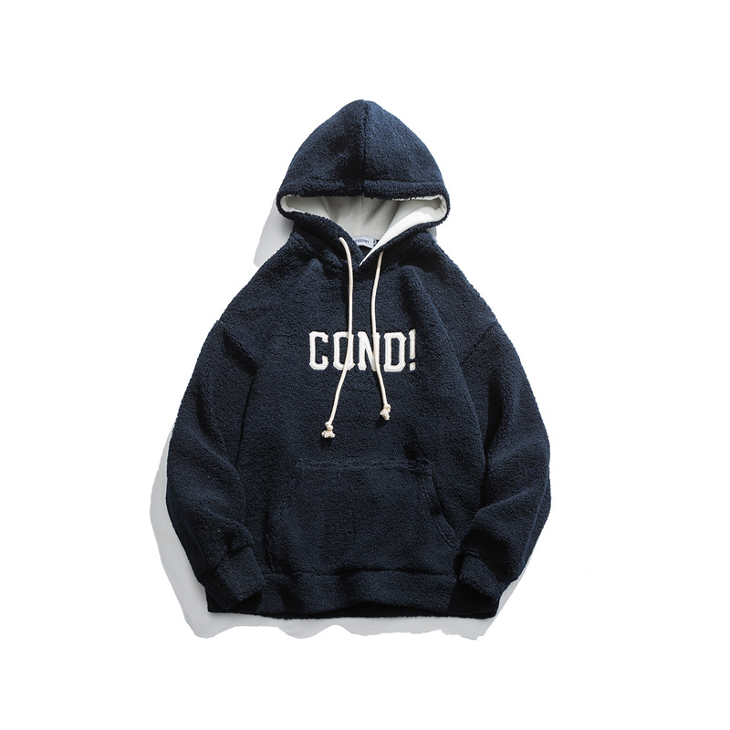 Title 3, Lamb wool loose Korean couple hooded sweater, w...