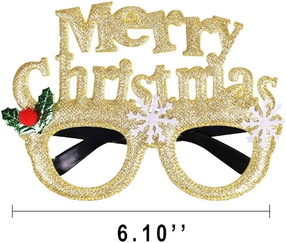 12 Pcs Christmas Glasses Party Accessories, Fun Holiday Eyewear Favors For Kids, Christmas Party Supplies And Festive Celebrations
