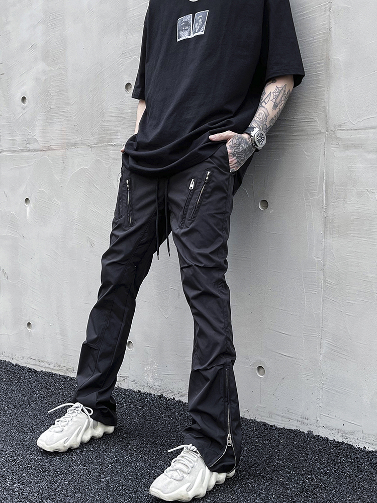 High Street Zip Slim Flared Pants