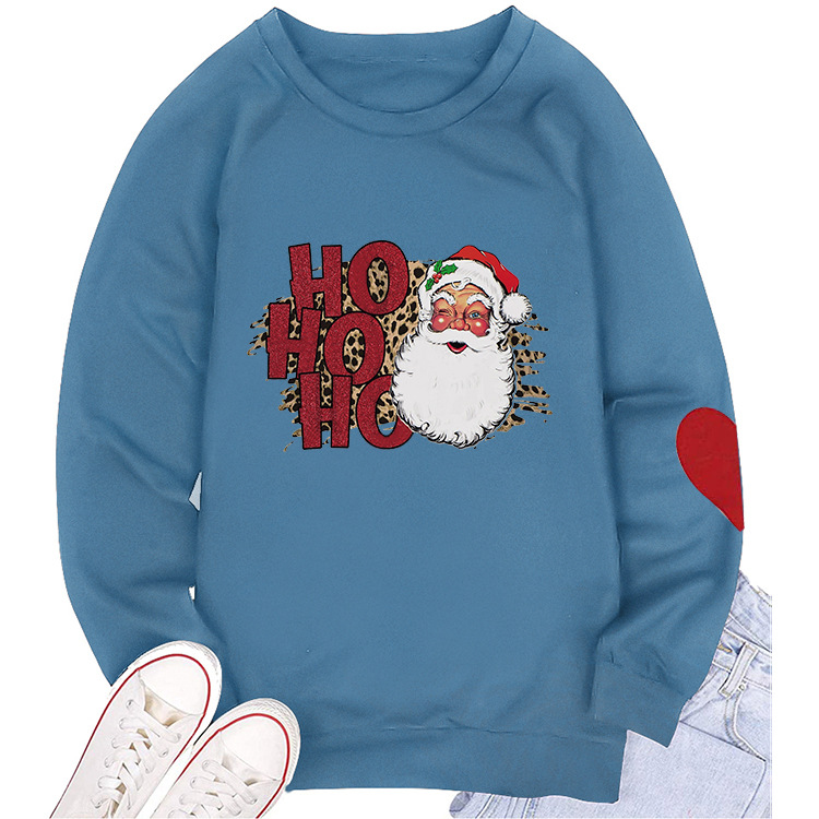 Title 2, Santa Print Crew Neck Sweatshirt