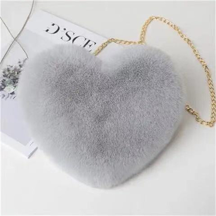 Pink Plush Heart Handbag