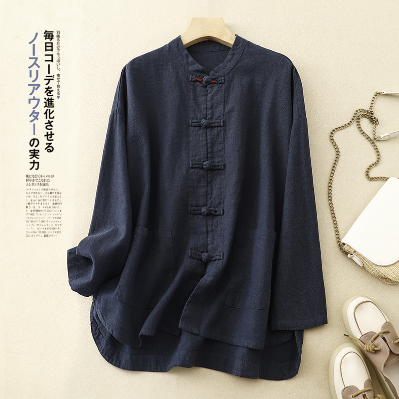Women’s Cotton-Linen Chinese-Style Loose Top