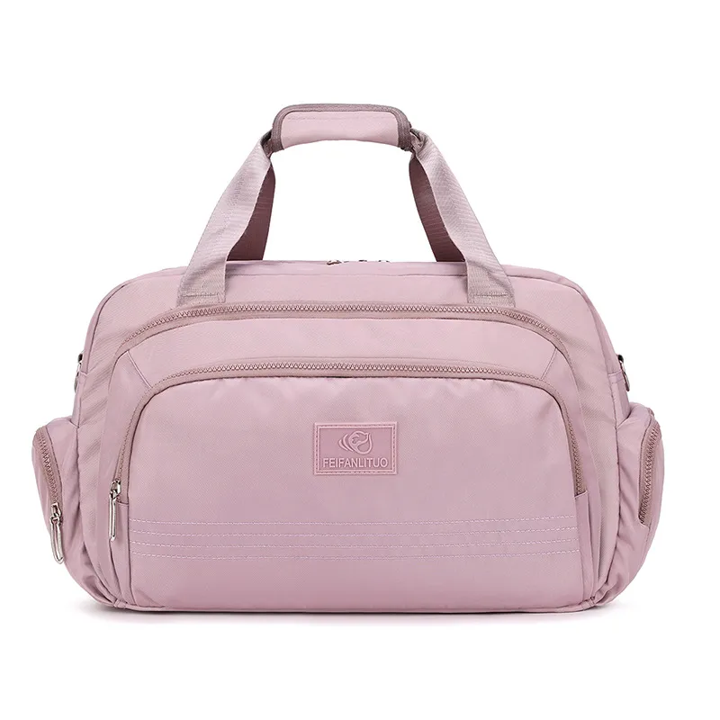Large Capacity Oxford Cloth Travel Sports Fitness Tote Bag - Purple