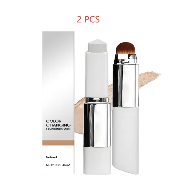 Clear And Non stuck Powder Daily External Foundation Natural 2Pcs - Shop at LoveMi