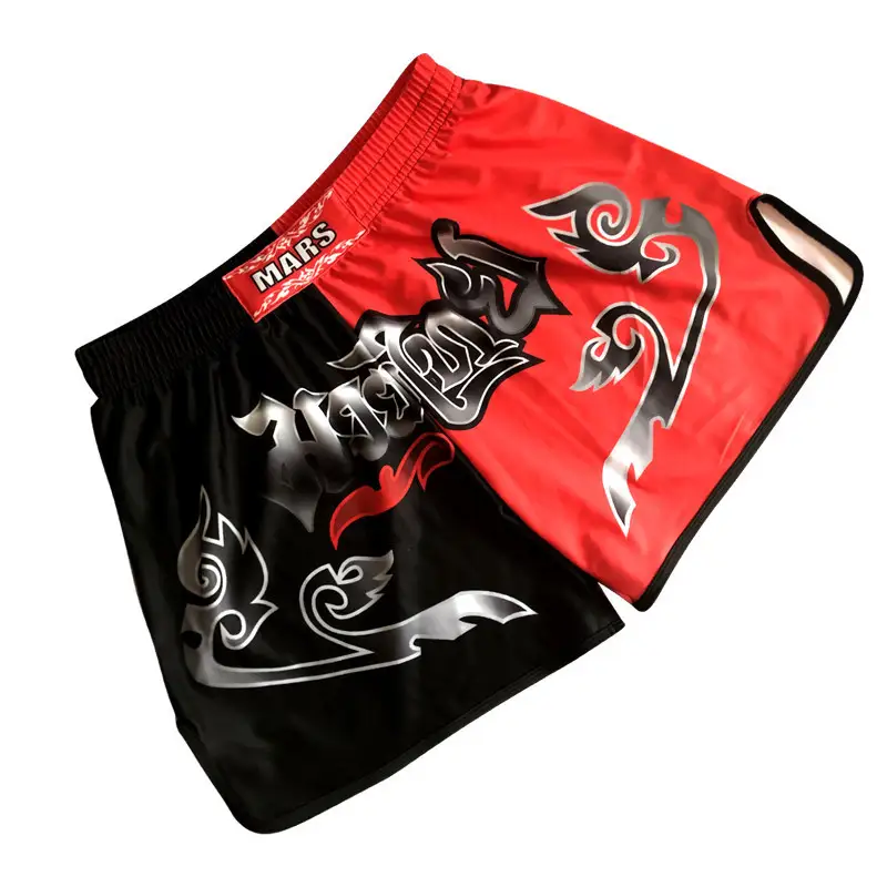 Muay Thai Sanda Shorts Men's Sports Training Pattern 3D Printing