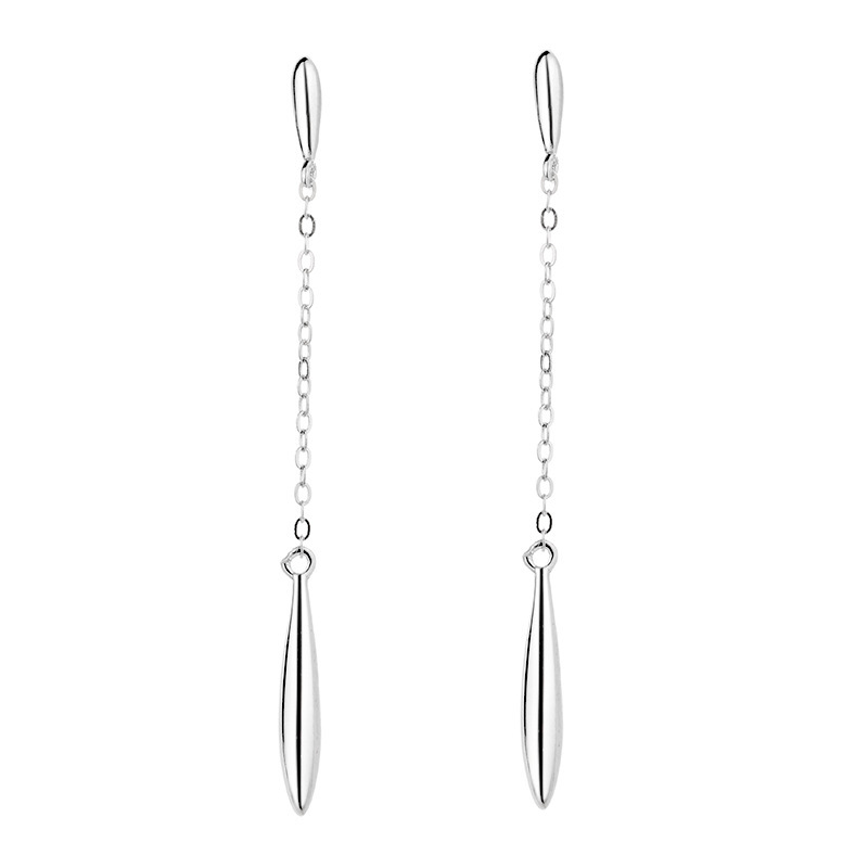 Title 5, S925 Sterling Silver Ear Line Long Tassel Earri...