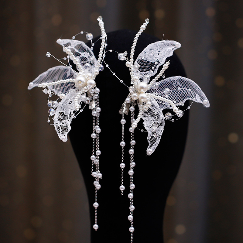 Super Fairy Simple And Smart Lace Beaded Hair Clip