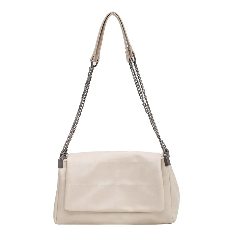 Large-capacity Chain Tote Feminine Fashion Bag - Beige