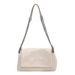 Large-capacity Chain Tote Feminine Fashion Bag - Beige - View 1