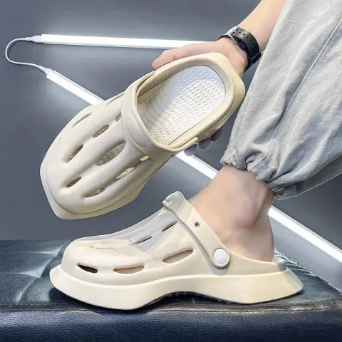 Fashion Clogs Shoes Summer Ankle-wrap Slippers Garden Beach