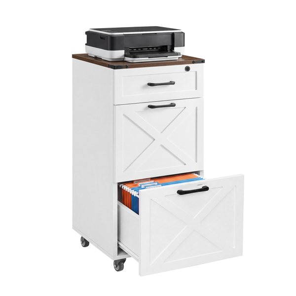 3-Drawer Rolling File Cabinet, picture 2 of 5