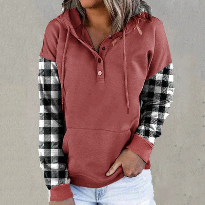 Autumn And Winter Plaid Stitching Pullover European Sweater