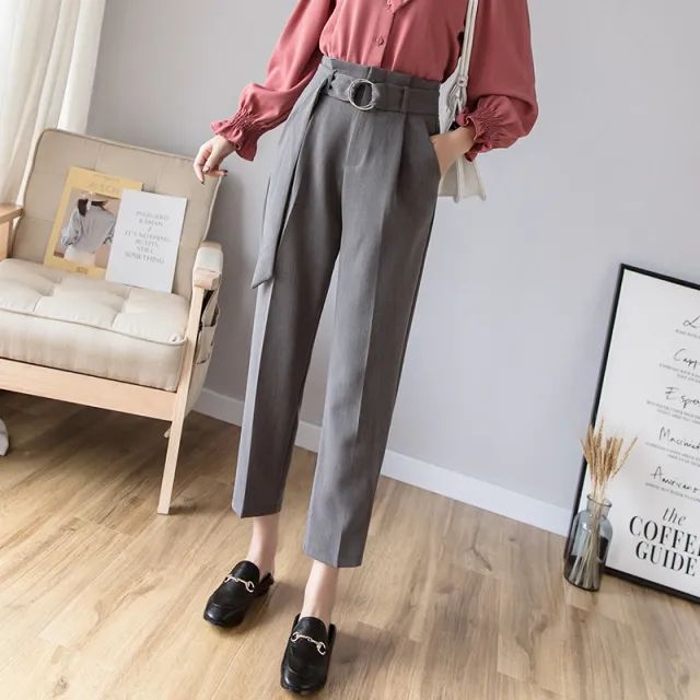 Women's Spring And Autumn Professional Temperament Suit Pants Grey - Shop at LoveMi