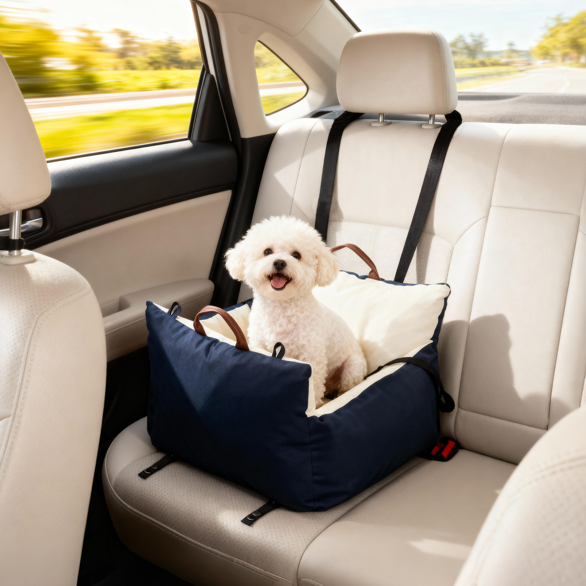 Dog Car Seat, Cosy Pet Booster For Small Under 5 KG, Portable Travel Bed — image 10
