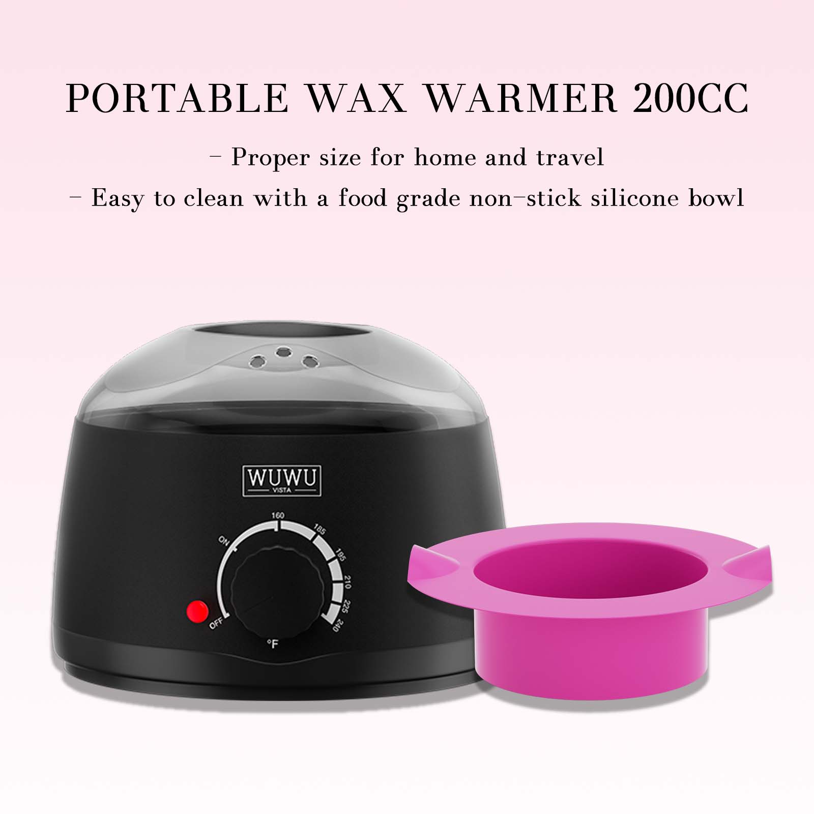 WUWUVISTA Wax Warmer Kit  Professional Depilatory Set With Silicone Bowl, Portable & Easy To Clean, Perfect For Sensitive Skin, Full Body, Face & Bikini Area  Great Gift For Her, Him, Or Anyone