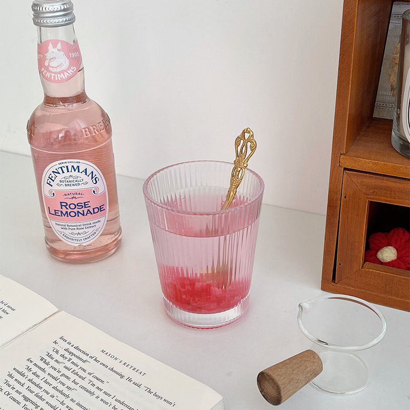 Mooney Life Museum Korean Ins Wind Vertical Stripes Transparent Water Cup