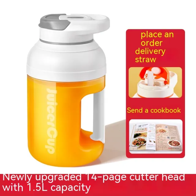 Portable Juicer Small Household Multi function Juice Extractor Electric Fruit Juicing Cup T Barrels Minimalist Gray - Shop at LoveMi