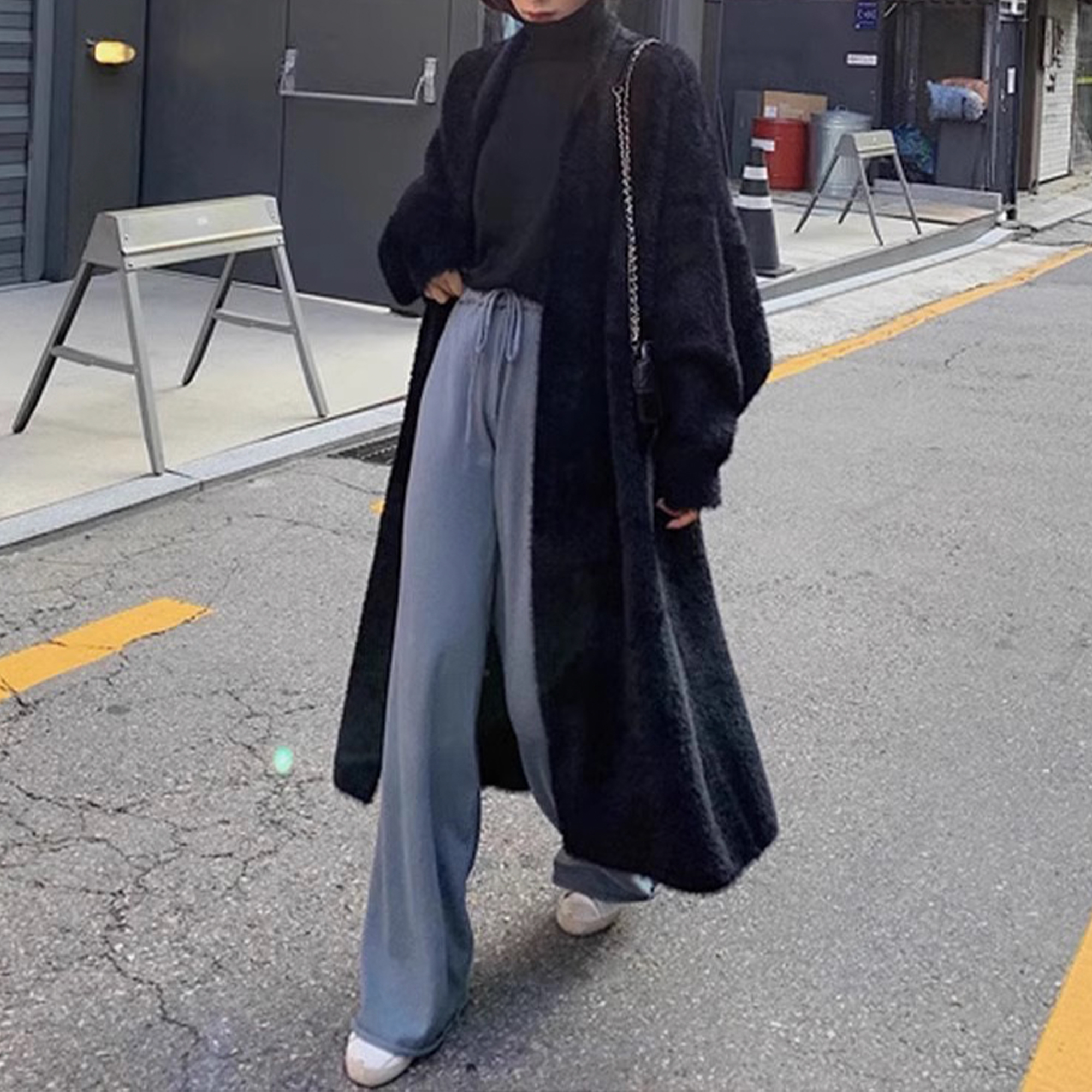 Мягкое длинное пальто-кардиган, модный теплый свитер для отдыха, базовый уютный мягкий повседневный наряд, свитер для офисной одежды, уютный вязаный ретро-наряд