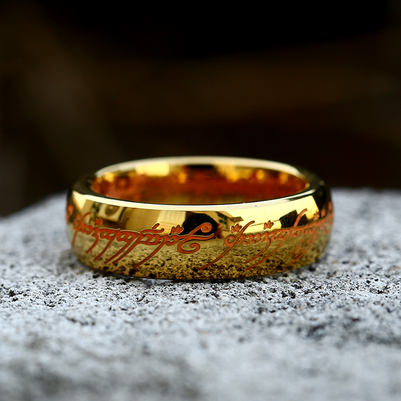 Stainless Steel Vacuum Electroplated Ring For Men