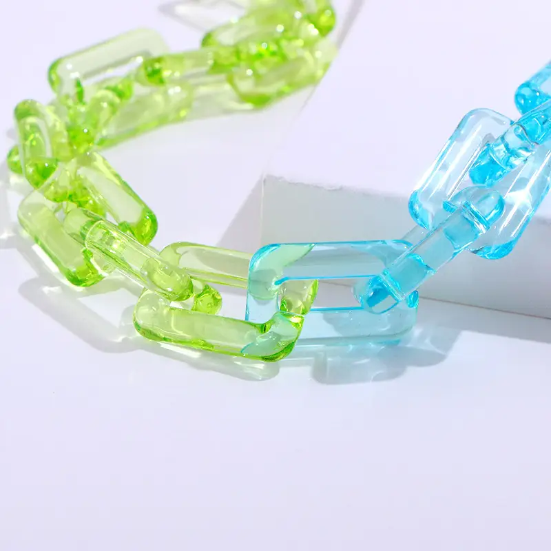 Creative Color Matching Transparent Acrylic Necklace Necklace Punk