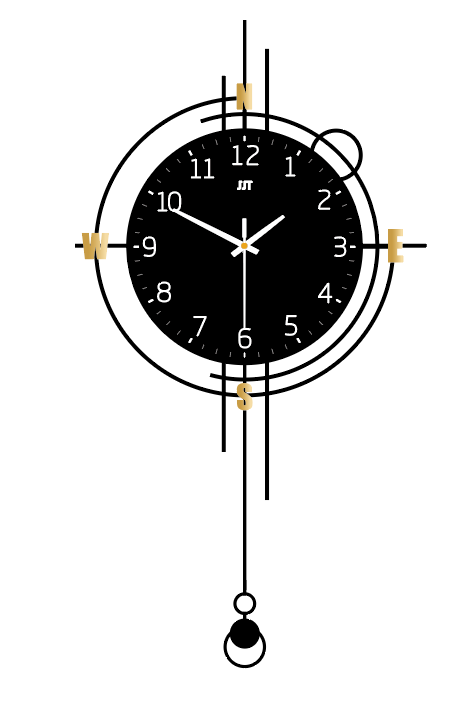 Modern Iron Wall Clock Metal Decorative Home Decor