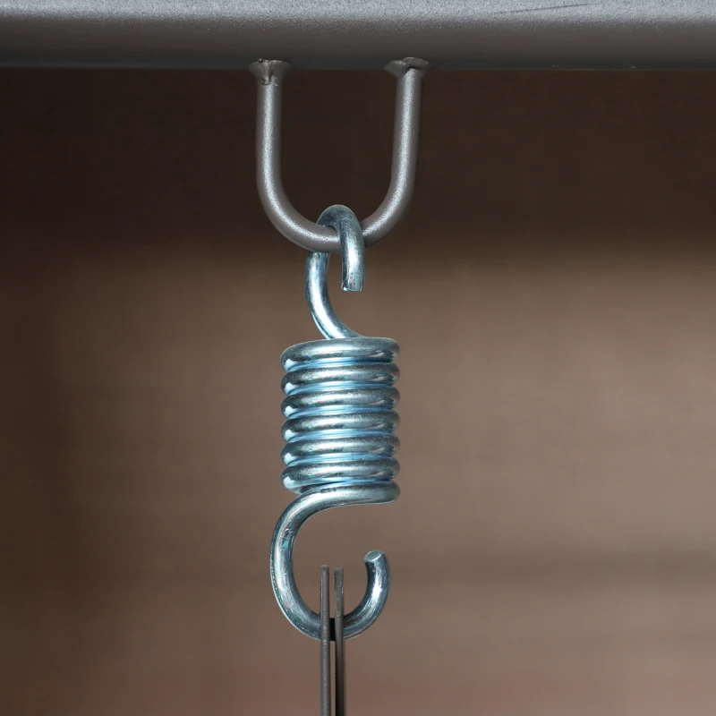 3-Seat Patio Swing Chair, Outdoor Porch Swing Glider With Adjustable Canopy, Removable Cushion, Pillows And Side Trays, For Garden, Poolside, Backyard, Brown