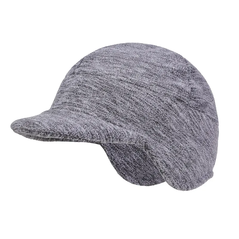 Autumn Winter Outdoor Cold Protection Warm Hat Running - Light Grey