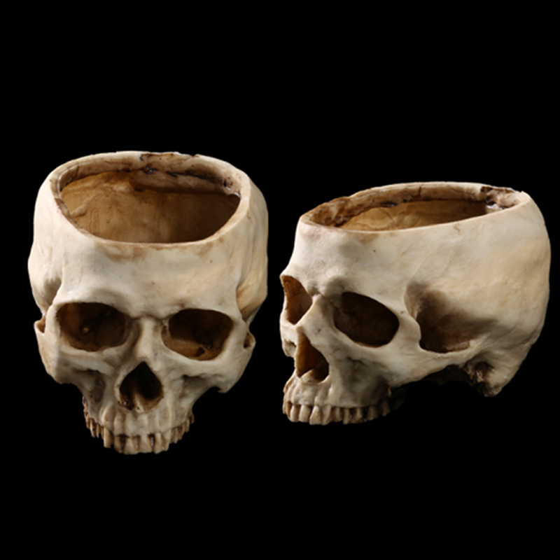 Resin skull flower pot ashtray resin skull ornament flower