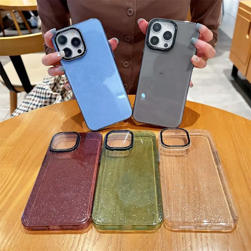 Transparent Lens Flip Stand Phone Case