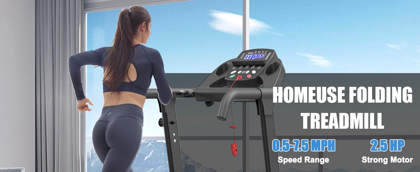 Home Use Foldable Portable 2.5HP Heavy-duty APP Controlled Fitness Walking Machine — foto 14