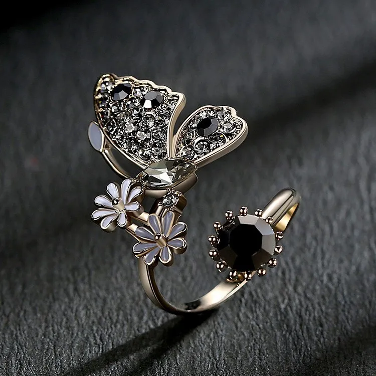 Women's 3D Butterfly Ring, Elegant Fairy Style Index Finger Ring, Korean INS Trend, Unique Minimalist Fashion Ring