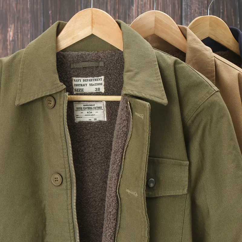 Men Padded Work Clothes Thickened and Velvet