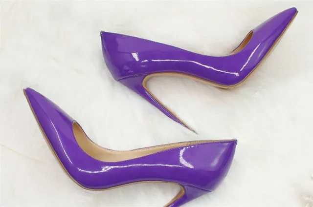 Season Fashion Pointed Toe Ladies Stiletto Shoes Purple - Shop at LoveMi