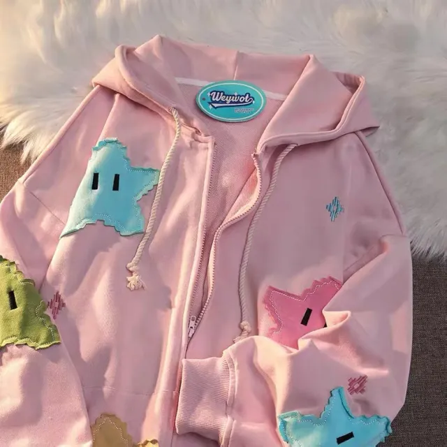 Japanese Soft Sister Shark Cap Cute Funny Hoodie Pink A - Shop at LoveMi